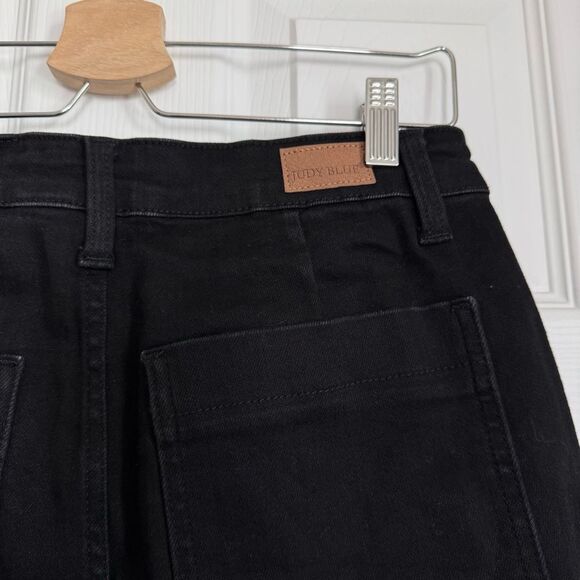 Judy Blue High Waist Double Roll Cuff Jogger Jean in Jet Black Size 7/28 - Picture 9 of 14